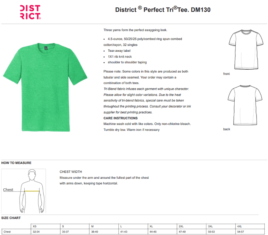 District Perfect Tri Tee - Orthopedic One