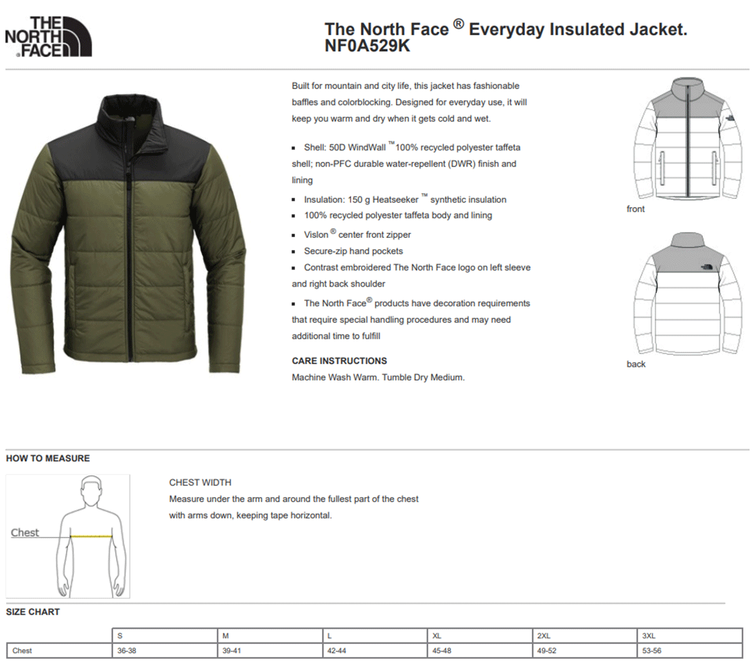 The North Face Everyday Insulated Jacket Iowa Interstate